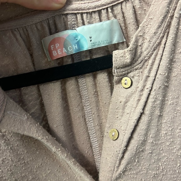 Free People Beach My Go To Jumpsuit Tan - Picture 3 of 3